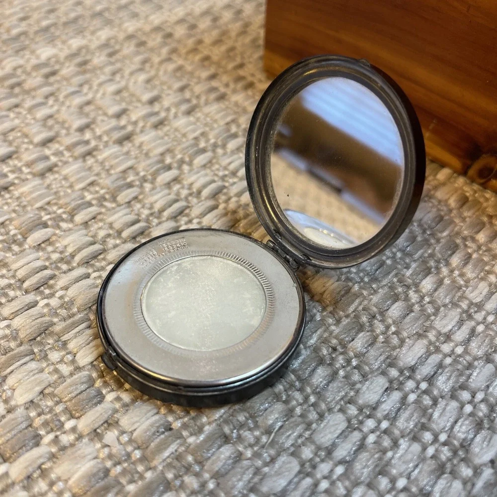 Vintage antique‎ Vivaudou compact good mirror 20's Enamel Floral